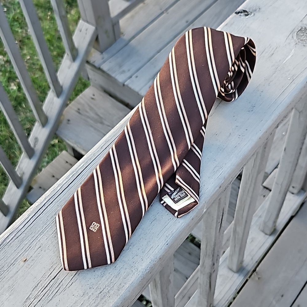 Givenchy Monsieur brown stripe tie